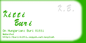 kitti buri business card